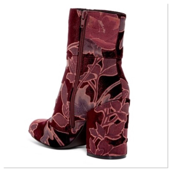 Steve Madden Goldie Block Heel Mid Floral Booties - Picture 8 of 8
